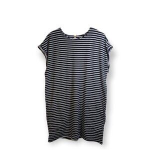 GB Girls Blue and White Shirt Dress Size L